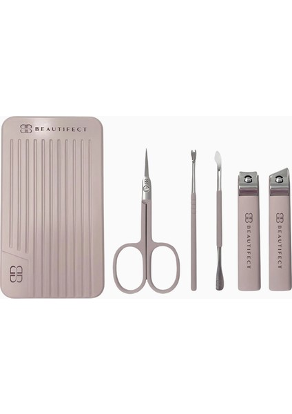 Beautıfect Lüks Paslanmaz Çelik 5'li Manikür Seti