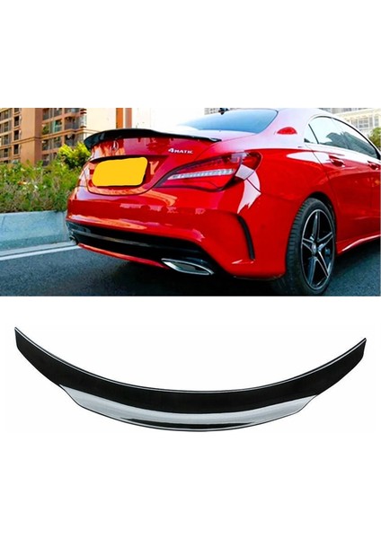 Mercedes Cla W117 Psm Bagaj Üstü Ithal Spoiler Parlak Siyah Plastik Spoyler 2013-2019 indirimleri