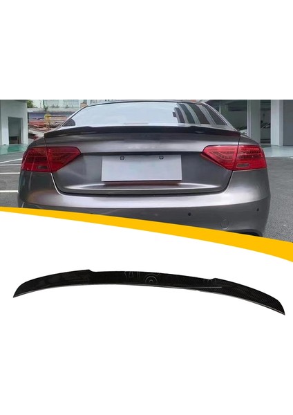 Audi A5 B8 4 Kapı M4 Bagaj Üstü Ithal Spoiler Parlak Siyah Plastik Spoyler 2009-2016 modelleri