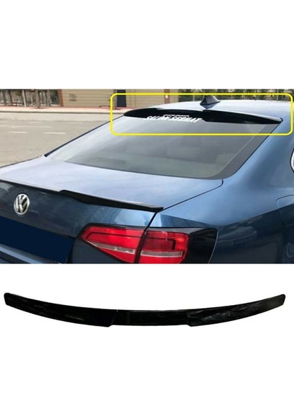 Vw Jetta Mk6 Rs Cam Üstü Ithal Spoiler Parlak Siyah Plastik Spoyler 2018-2018 modelleri