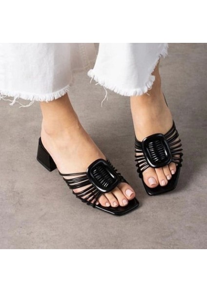 Anca Siyah Rugan Topuklu Terlik fırsatları