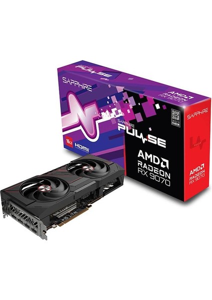 Sapphıre Radeon Rx 9070 Pulse Gamıng 16GB Gddr6 256BIT Amd Ekran Kartı modelleri