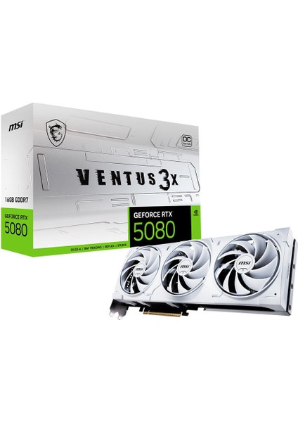 Msı Geforce Rtx 5080 Ventus 3x Oc Whıte 16G Gddr7 256BIT Dlss 4 Ekran Kartı modelleri
