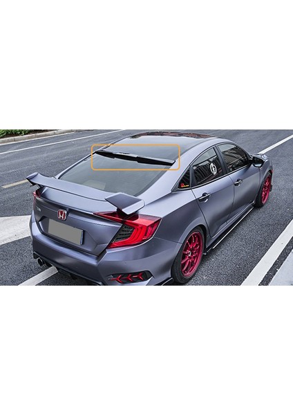Honda Civic Fc5 Rs Cam Üstü Ithal Spoiler Parlak Siyah Plastik Spoyler 2016+ modelleri