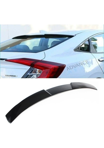 Honda Civic Fc5 Rs Cam Üstü Ithal Spoiler Parlak Siyah Plastik Spoyler 2016+ indirimleri