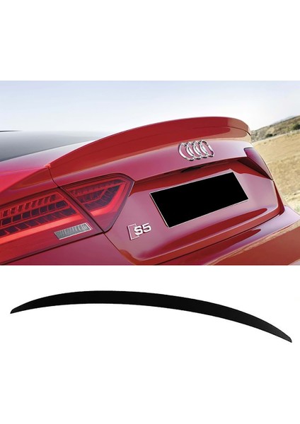 Audi A5 B8 S5 Bagaj Üstü Ithal Spoiler Parlak Siyah Plastik Spoyler 2009-2016 fırsatları