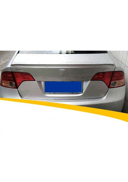 Honda Civic Fd6 Anatomik Bagaj Üstü Ithal Spoiler Parlak Siyah Plastik Spoyler 2006-2011