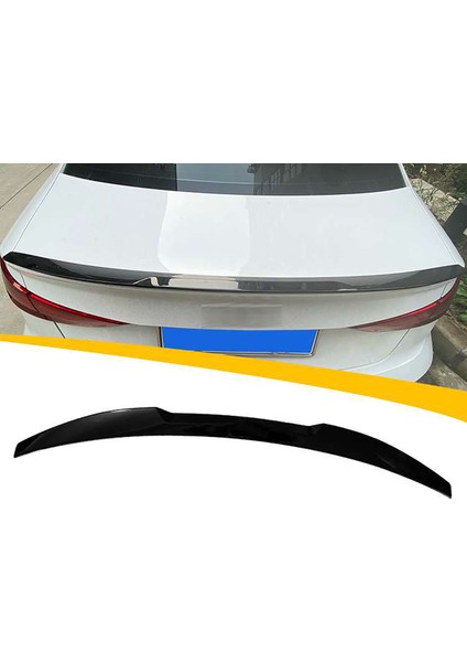 Audi A3 M4 Bagaj Üstü Ithal Spoiler Parlak Siyah Plastik Spoyler 2014-2020 indirimleri