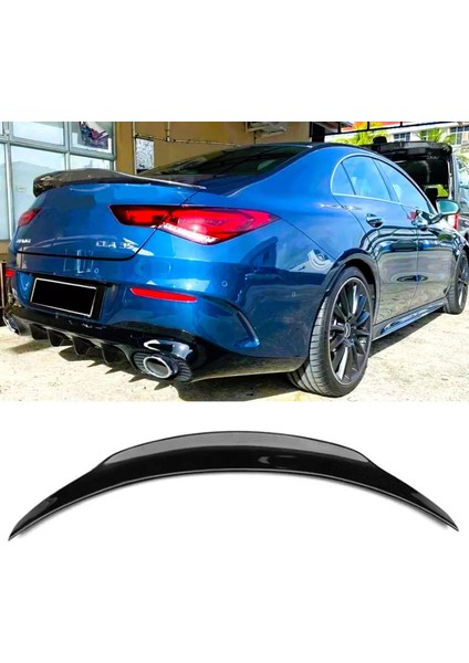 Mercedes Cla W118 Psm Bagaj Üstü Ithal Spoiler Parlak Siyah Plastik Spoyler 2020-2023 fırsatları