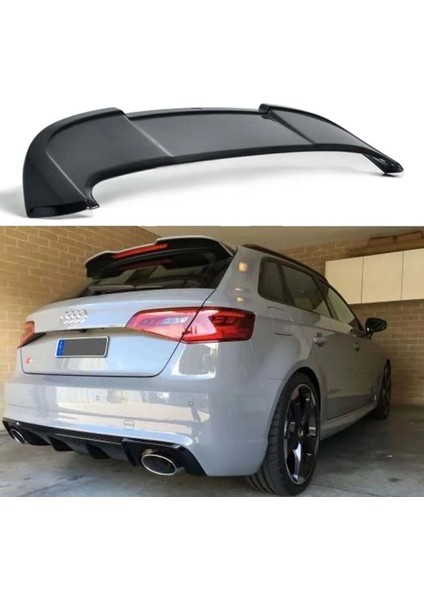Audi A3 8V Hb Ithal Spoiler Parlak Siyah Plastik Spoyler 2014-2019 indirimleri