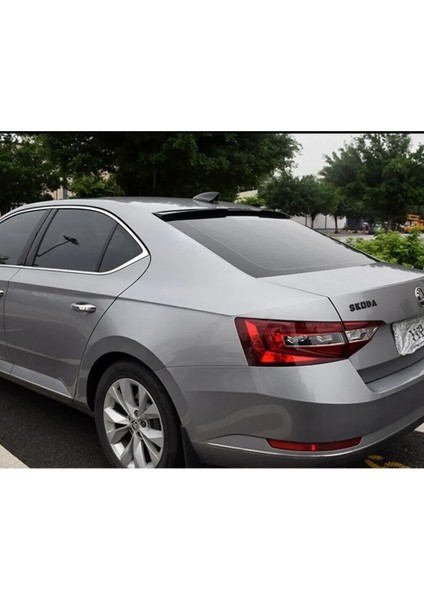 Skoda Superb Cam Üstü Ithal Spoiler Parlak Siyah Plastik Spoyler 2016-2020