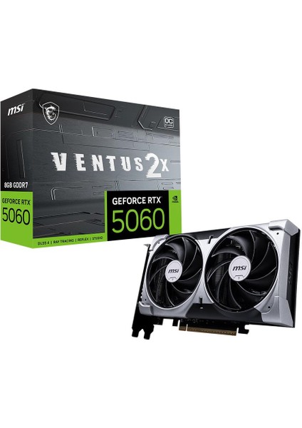 Msı Geforce Rtx 5060 Ventus 2x Oc 8gb Gddr7 128BIT Dlss 4 Ekran Kartı