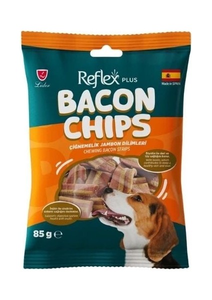 Bacon Chips Çiğnemelik Jambon Dilimleri Köpek Ödül Maması 85 gr