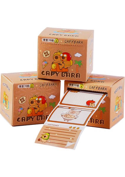Capybara Desenli Rulo Etiket 70’li Set 6x4 cm – Kutu Rengi Stok Durumuna Göre Değişebilir fırsatları