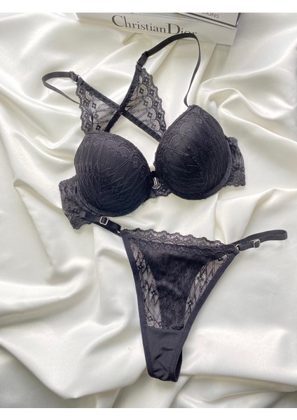 Lingerie Ön Çıtçıtlı Dantelli Sütyen & Tanga Takımı fiyatları