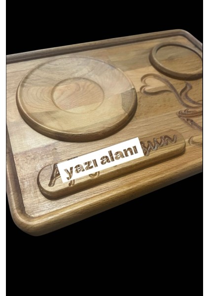 El Yapımı Kişiselleştirilmiş Ahşap Tepsi | Cafe ve Ev Kullanımı Için Çay’Kahve Sunum Tepsisi fiyatları