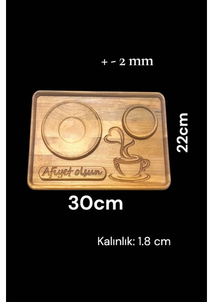 El Yapımı Kişiselleştirilmiş Ahşap Tepsi | Cafe ve Ev Kullanımı Için Çay’Kahve Sunum Tepsisi indirimleri