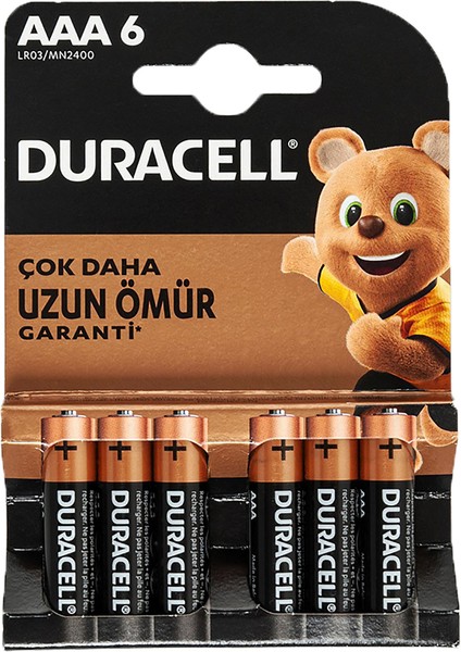 DURACELL AAA İNCE PİL (6LI) PAKET FİYAT (4915)
