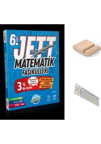 6. Sınıf Jet Matematik Fasikülleri Yeni 2026 + Telefon Tutucu + Çözüm Ayracı