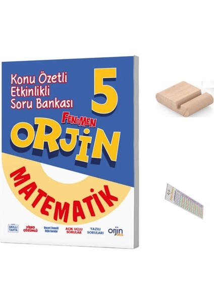 Orjin 5. Sınıf Matematik Konu Özetli Etkinlikli Soru Bankası 2025-2026 + Telefon Tutucu+Çözüm Ayracı