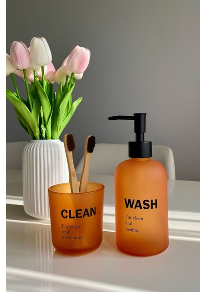 Mien Cam Sıvı Sabunluk ve Diş Fırçalığı Seti