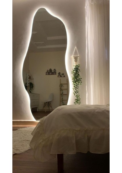 Natura Boy Aynası Ledli, Asimetrik Ayna, Boy Aynası, Ledli Ayna, Duvar Aynası, Günışığı LED fırsatları