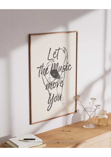 Let The Music Move You – Minimal Çizim & Tipografi Poster fırsatları