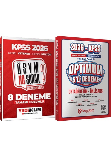 2026 Kpss Ösym Ne Sorar Tamamı Çözümlü Fasikül 8 Deneme - Optimum 5 Deneme
