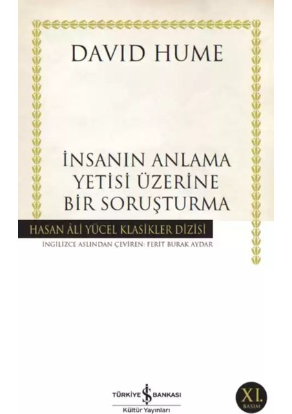Insanın Anlama Yetisi Üzerine Bir Soruşturma - David Hume | Öne Çıkanlar modelleri