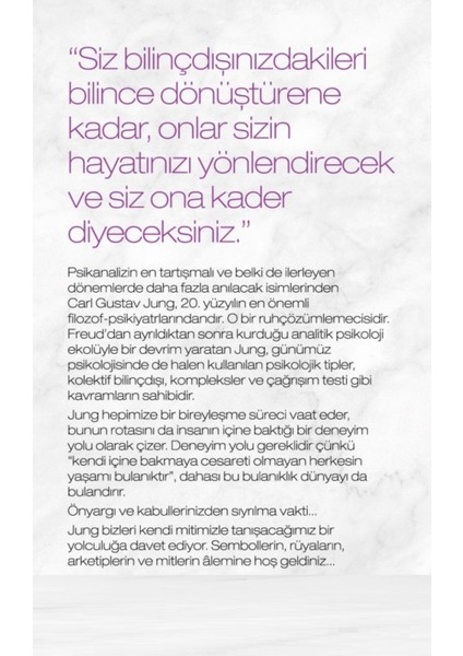 Dişa Bakan Rüya Görür Içe Bakan Uyanır - Carl Gustav Jung| Öne Çıkanlar fiyatları