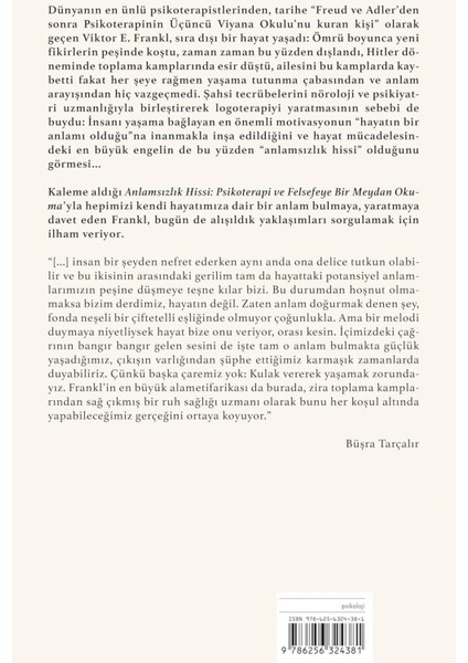 Anlamsızlık Hissi: Psikoterapi ve Felsefeye Bir Meydan Okuma - Viktor Emil Frankl | Öne Çıkanlar fiyatları