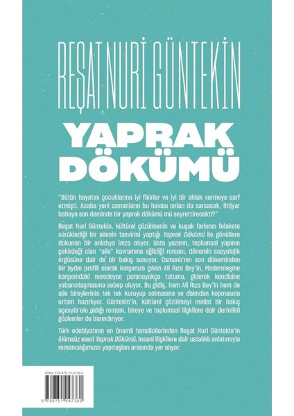 Yaprak Dökümü - Reşat Nuri Güntekin | Öne Çıkanlar fiyatları