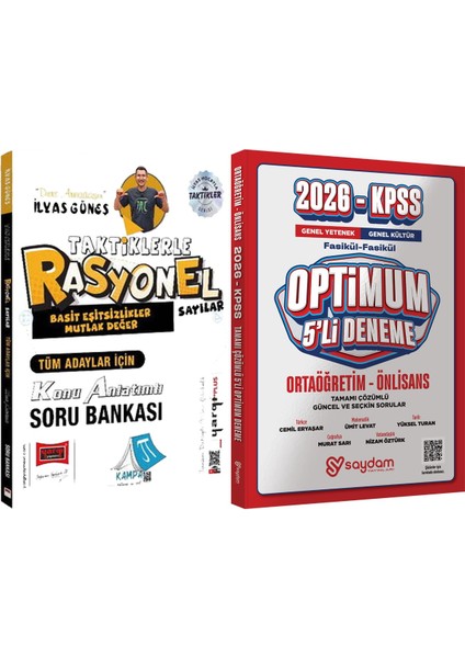 Taktiklerle Rasyonel Sayılar Konu Anlatımlı Soru Bankası Ilyas Güneş - Optimum 5 Deneme