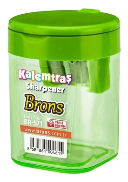 Kalemtıraş Hazneli Silindir 2 Delikli BR-571 5 Adet