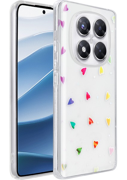 Xiaomi Redmi Note 14 Pro 4g Uyumlu Şeffaf Renkli Figürlü Folk Kılıf Sert Kapak