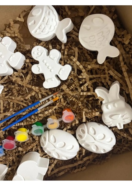 Çocuk Aktivite Seti Taş Boyama Kendin Yap 15 Parça Set Alçı Boyama Taş Boyama Seti modelleri