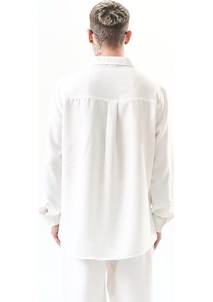 Oversize Erkek Keten Gömlek Salaş %100 Polyester fiyatları