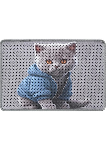 Pati Kedi Kumu Matı Çift Katlı Sıvı Geçirmez Kaymaz Elekli Yıkanabilir Kedi Tuvaleti Paspası 40X60CM fiyatları