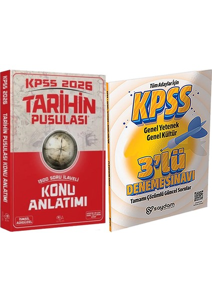 2026 Kpss Tarihin Pusulası Konu Anlatımı 1500 Soru Ilaveli Ismail Adıgüzel - 3 Deneme