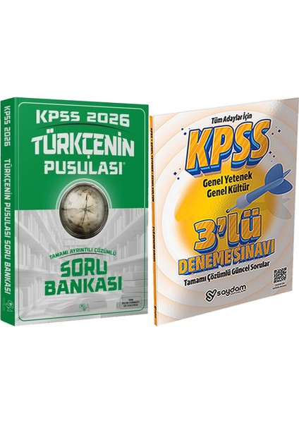 2026 Kpss Türkçenin Pusulası Soru Bankası Tamamı Ayrıntılı Çözümlü - 3 Deneme
