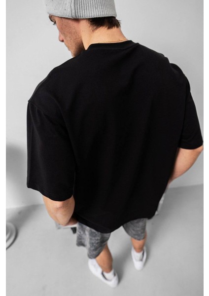 Erkek Oversize Basic Siyah T-Shirt fiyatları