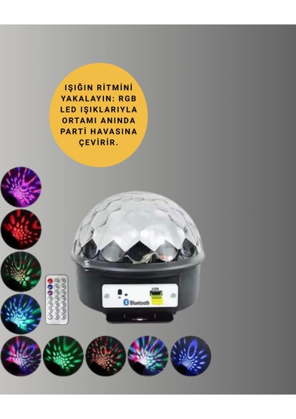 Çok Renkli LED Masaüstü Disko Topu Parti Aydınlatma Cihazı fiyatları