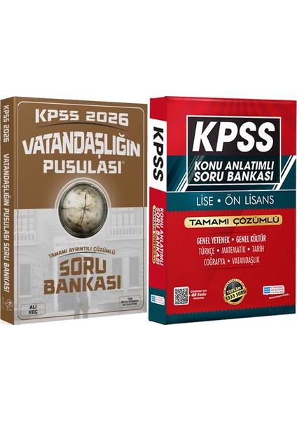 2026 Kpss Vatandaşlığın Pusulası Soru Bankası Ayrıntılı Çözümlü - Lise Önlisans Konu Ant. Soru