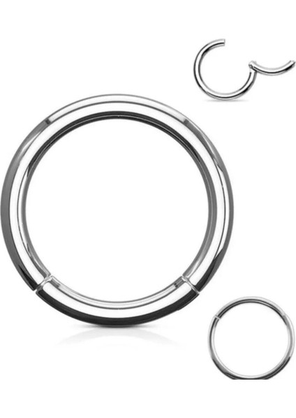 %100 316 L Cerrahi Çelik Kilitli Halka Piercing-Halka Çapı 6mm(En Küçük)-1 Adet fiyatları