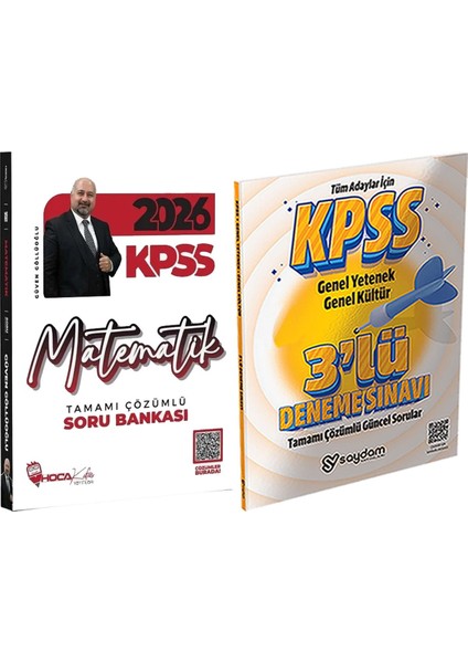 2026 Kpss Matematik Soru Bankası Çözümlü - Güven Göllüoğlu - 3 Deneme
