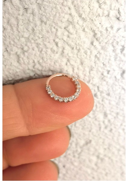 Daith Piercing Önden Taşlı Halka Piercing-Halka Çapı 8mm-1 Adet modelleri