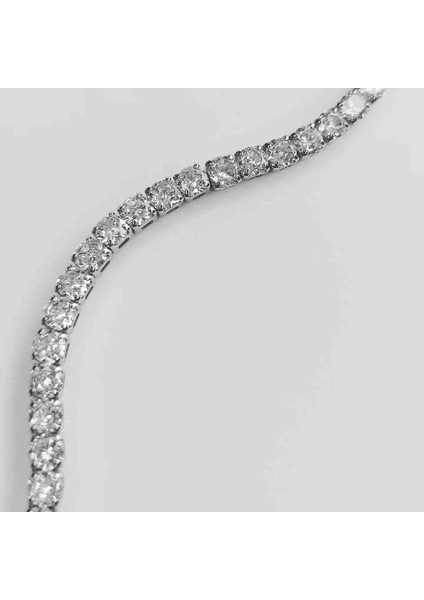 Xuping Zirkon Taşlı Tasarım Suyolu Bileklik Gümüş