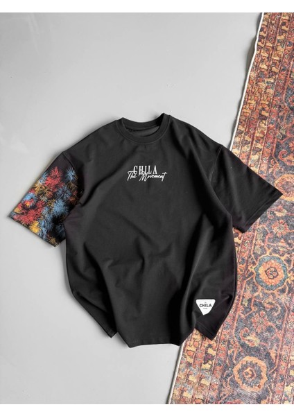 The Movement Erkek Oversize Siyah T-Shirt