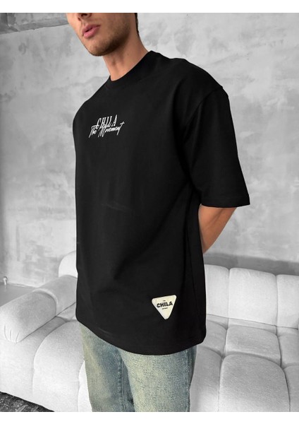 The Movement Erkek Oversize Siyah T-Shirt indirimleri