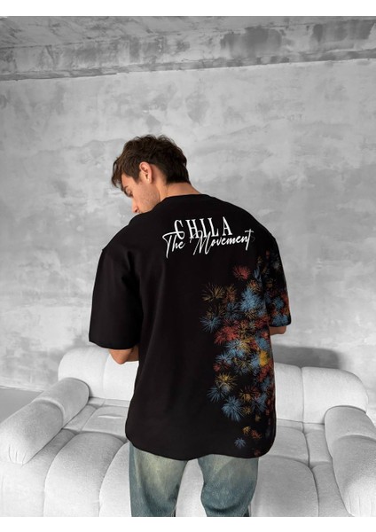 The Movement Erkek Oversize Siyah T-Shirt